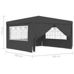 VidaXL Partytent Met Zijwanden Professioneel 90 G/m² 4x4 M Antraciet -Buitenparasols Winkel 0a3ffc6aef904469a2763ccf7dd97436