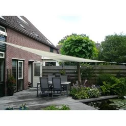 Sunfighters 90 Graden Driehoek 3x3x4,2 Ivoor -Buitenparasols Winkel 0c6802a52e394854b10648f2539c8301