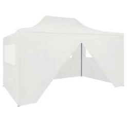 VidaXL Partytent Met 4 Zijwanden Inklapbaar 3x4 M Staal Wit