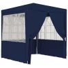 VidaXL Partytent Met Zijwanden Professioneel 90 G/m² 2,5x2,5 M Blauw -Buitenparasols Winkel 1000001052
