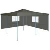 VidaXL Prieel Inklapbaar Met 2 Zijwanden 5x5 M Antraciet -Buitenparasols Winkel 1000001116