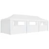 VidaXL Partytent Pop-up Met 8 Zijwanden 3x9 M Wit -Buitenparasols Winkel 1000001149