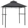 VidaXL Barbecue Paviljoen 240x150x255 Cm Staal Antraciet 2 VidaXL Barbecue Paviljoen 240x150x255 Cm Staal Antraciet -Buitenparasols Winkel 1000001229