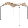 VidaXL Prieel 3x3 M Staal Beige 2 VidaXL Prieel 3x3 M Staal Beige -Buitenparasols Winkel 1000001240