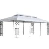 VidaXL Prieel 3x6 M Wit -Buitenparasols Winkel 1000001255