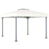 VidaXL Prieel 300x300 Cm Aluminium Crème 2 VidaXL Prieel 300x300 Cm Aluminium Crème -Buitenparasols Winkel 1000001276