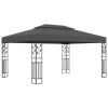 VidaXL Prieel Met Dubbel Dak 3x4 M Antraciet -Buitenparasols Winkel 1000001285