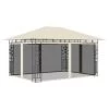 VidaXL Prieel Met Klamboe 180 G/m² 4x3x2,73 M Crème -Buitenparasols Winkel 1000001351