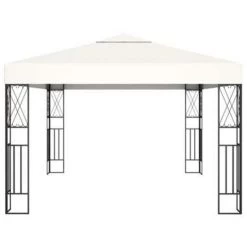 VidaXL Prieel 3x4 M Stof Crème -Buitenparasols Winkel 1000001370 0102