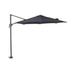 Garden Impressions Zweefparasol S Ø300 D. Grey/zwart Met Voet En Hoes -Buitenparasols Winkel 1000003900 0103