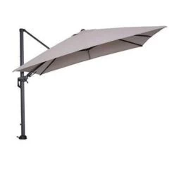 Garden Impressions Zweefparasol 3x3 D. Grijs/zand Met Voet En Hoes -Buitenparasols Winkel 1000003995 0101