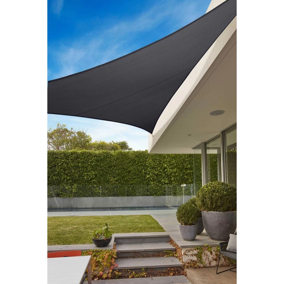 Coolaroo Schaduwdoek Driehoek 5x5x5m Grafiet 4 Coolaroo Schaduwdoek Driehoek 5x5x5m Grafiet - Afbeelding 2