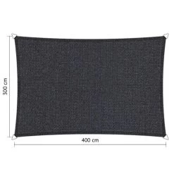 Shadow Comfort Rechthoek 3x4m DuoColor Carbon Black -Buitenparasols Winkel 1000013814 0101