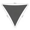 Shadow Comfort Waterafstotend, Driehoek 3x3x3m Warm Grey Metset -Buitenparasols Winkel 1000036104