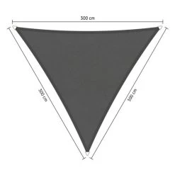 Shadow Comfort Waterafstotend, Driehoek 3x3x3m Warm Grey Metset