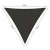 Shadow Comfort Waterafstotend, Driehoek 4x4x4,m Warm Grey Metset -Buitenparasols Winkel 1000036162