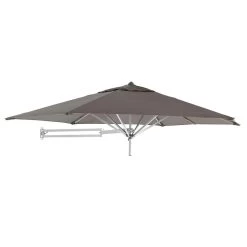 Easysol Muurparasol - Hexagonaal / Rond - 250 Cm Diameter - Taupe -Buitenparasols Winkel 1000045913 0102
