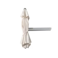 Easysol Muurparasol - Hexagonaal / Rond - 250 Cm Diameter - Ecru / Gebroken Wit -Buitenparasols Winkel 1000046828 0103