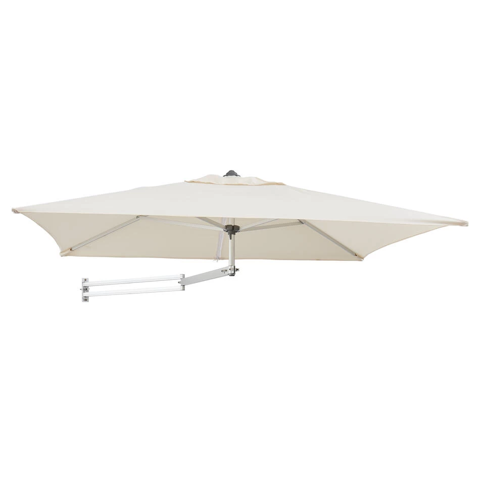 Easysol Rechthoekige Muurparasol - 200 X 140 Cm - Ecru / Gebroken Wit 3 Easysol Rechthoekige Muurparasol - 200 X 140 Cm - Ecru / Gebroken Wit