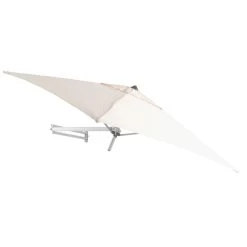 Muurparasol Vierkant, 200x200cm, Met Muurbevestiging, Ecru / Gebroken Wit -Buitenparasols Winkel 1000047015 0101
