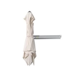 Muurparasol Vierkant, 200x200cm, Met Muurbevestiging, Ecru / Gebroken Wit -Buitenparasols Winkel 1000047015 0103