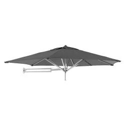 Easysol Muurparasol - Hexagonaal / Rond - 250 Cm Diameter - Grijs -Buitenparasols Winkel 1000047016 0102