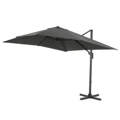 ACAZA Kantelbare Zweefparasol 250x250 Cm, Vierkant, Donker Grijs -Buitenparasols Winkel 1000047018 0102