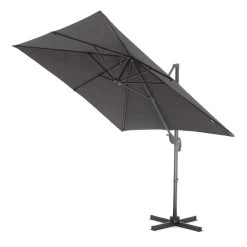 ACAZA Kantelbare Zweefparasol 250x250 Cm, Vierkant, Donker Grijs