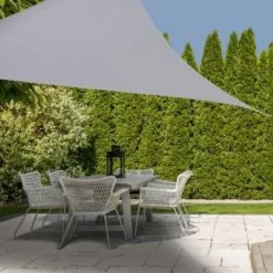 Orange85 Schaduwdoek Driehoek Grijs 3x3x3 Meter Polyester -Buitenparasols Winkel 1000050349 0101