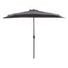 Beliani Halfronde Parasol GALATI - Grijs Polyester -Buitenparasols Winkel 1000069782