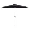 Beliani Halfronde Parasol GALATI - Zwart Polyester -Buitenparasols Winkel 1000069783