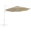 Beliani Cantilever Parasol SAVONA II - Beige Polyester -Buitenparasols Winkel 1000069791