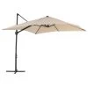 Beliani Cantilever Parasol MONZA II - Beige Polyester -Buitenparasols Winkel 1000069796
