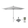 Platinum Riva Stokparasol 2.5x2.5 - Light Grey Met Voet En Hoes -Buitenparasols Winkel 1000073234