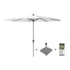 Platinum Riva Stokparasol 3 M. Rond - White Met Voet En Hoes -Buitenparasols Winkel 1000073259