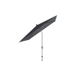 Platinum Riva Stokparasol 2.5x2.5 - Antraciet Met Voet En Hoes -Buitenparasols Winkel 1000073267 0102
