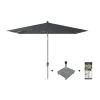 Platinum Riva Stokparasol 2.5x2.5 - Antraciet Met Voet En Hoes 1 Platinum Riva Stokparasol 2.5x2.5 - Antraciet Met Voet En Hoes -Buitenparasols Winkel 1000073267