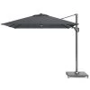 Platinum Voyager Vierkante Zweefparasol T2 2,7x2,7 M. - Faded Black -Buitenparasols Winkel 1000073269