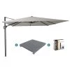 Platinum Challenger Premium T1 4x3 M - Manhattan Grey Met Voet En Hoes -Buitenparasols Winkel 1000073271