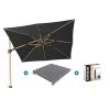 Platinum Challenger Premium T2 3x3 M OAK - F.Black + Voet + Hoes -Buitenparasols Winkel 1000073272