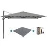 Platinum Challenger Premium T1 3.5x3.5 M - Manhattan + Voet En Hoes -Buitenparasols Winkel 1000073300