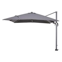 Garden Impressions Hawaii Zweefparasol 3x3 M. Donker Grijs + Led