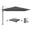 Platinum Challenger T2 3x3 M - Antraciet Met Voet En Hoes -Buitenparasols Winkel 1000073307