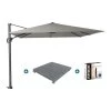 Platinum Challenger Premium T1 3x3 M - Manhattan Grey Met Voet En Hoes -Buitenparasols Winkel 1000073322
