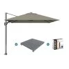 Platinum Voyager Zweefparasol T2 2,7x2,7 M. - Taupe Met Voet En Hoes -Buitenparasols Winkel 1000073326