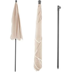 Tectake - Parasol Vanessa Beige -Buitenparasols Winkel 1000078077 0103