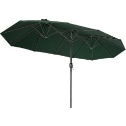 Tectake - Dubbele Parasol Silia - Terrasparasol - Groen -Buitenparasols Winkel 1000078083 0101