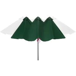 Tectake - Dubbele Parasol Silia - Terrasparasol - Groen -Buitenparasols Winkel 1000078083 0103