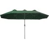 Tectake - Dubbele Parasol Silia - Terrasparasol - Groen 1 Tectake - Dubbele Parasol Silia - Terrasparasol - Groen -Buitenparasols Winkel 1000078083