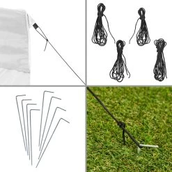 Tectake - Partytent 3x3 M. Opvouwbaar - 2 Wanden - Wit -Buitenparasols Winkel 1000078106 0103